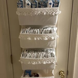 Fabric Over-the-Door Hanging Organizer - Cream